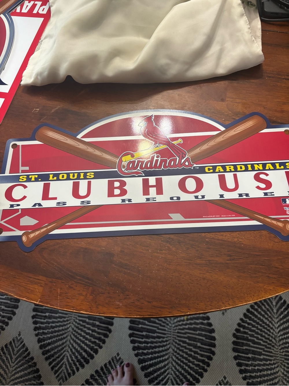 St. Louis Cardinals Clubhouse Sign - Red